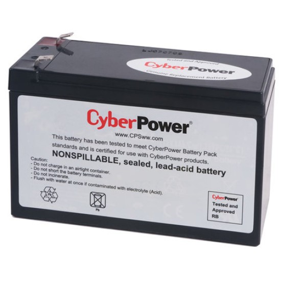 Batería de reemplazo 12V/8AH Cyberpower RB1280 p/No Break