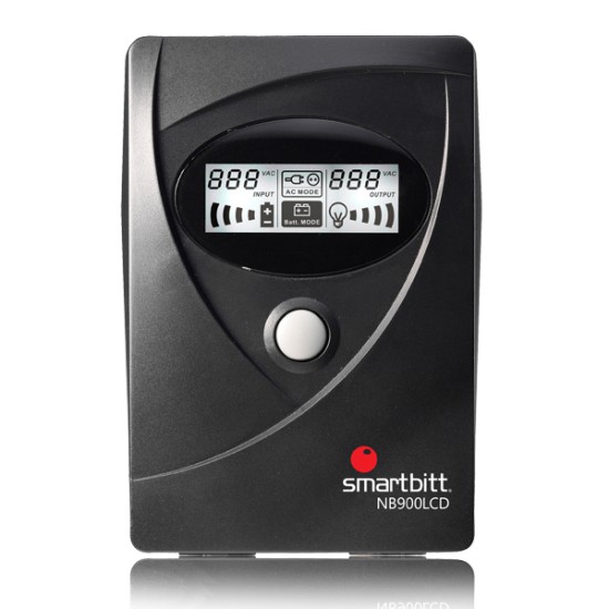 No Break SMARTBITT SBNB900LCD de 900 VA/480 W,LCD,PTO.USB,6 Cont