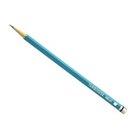 Paquete c/12 piezas de lápiz Berol Turquoise HB para dibujo