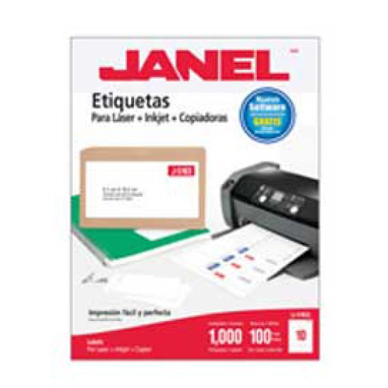 Etiqueta Janel Laser J-5163 51X102 cm c/250