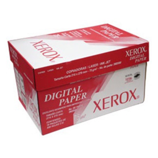 Caja de papel bond Xerox tamaño carta 96% blancura