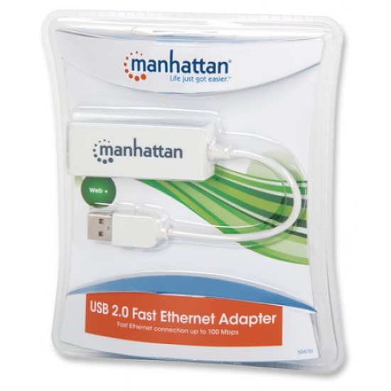Adaptador Manhattan Fast Ethernet RJ-45 / USB 2.0 506731