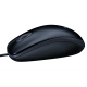 Mouse alámbrico Logitech M100 USB color negro 910-001601