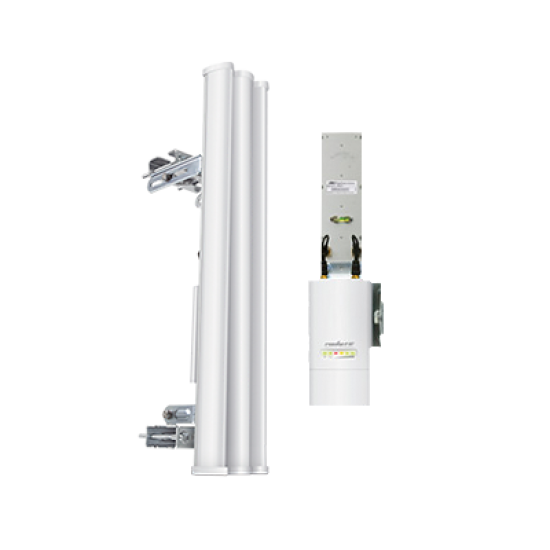 Antena sectorial para radio estaciones base airMAX de 90 grados de cobertura horizontal, 5 GHz (5.15-5.85 GHz) de 20 dBi, AM-5G20-90