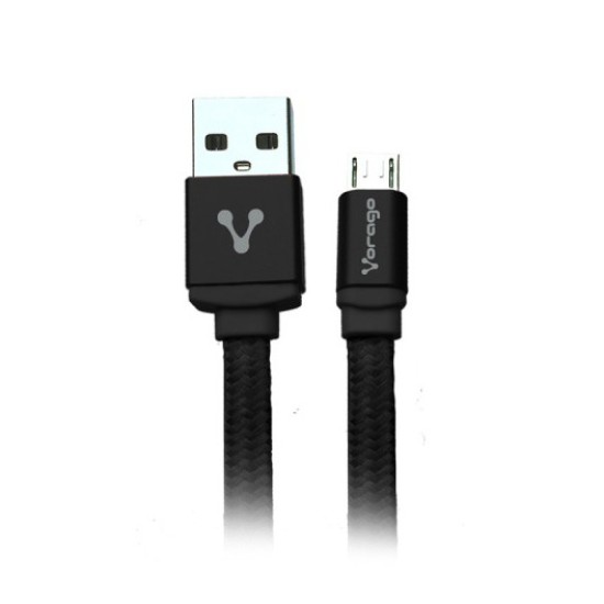 Cable USB a micro USB de 1.0metro, negro, Vorago CAB-113-BK