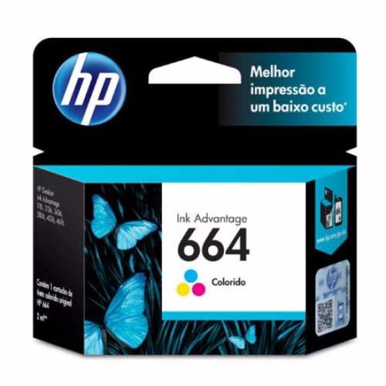Cartucho de tinta HP 664 Tricolor, F6V28AL