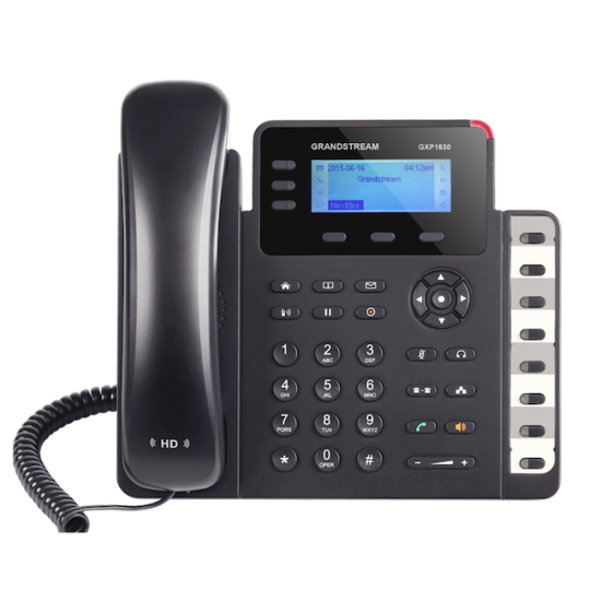 Teléfono IP SMB Grandstream GXP1630, 3 líneas, 4 vías POE