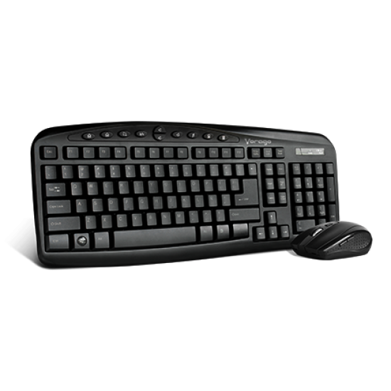 Kit teclado y mouse inalámbrico Vorago KM-303 negro