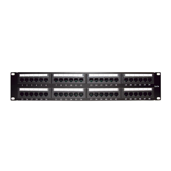 Patch Panel de 48 puertos UTP CAT5E Linkedpro LP-PP-508 de 19", 2U c/organizador