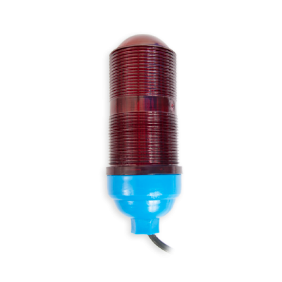 Lámpara de Obstrucción Básica con Globo Rojo de Policarbonato (Con Foco), SLOP-5