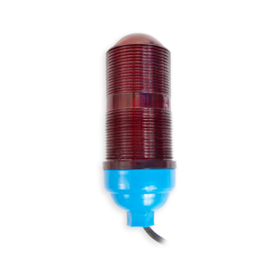 Lámpara de Obstrucción Básica con Globo Rojo de Policarbonato (Con Foco), SLOP-5