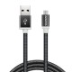 Cable micro USB de 1m y 2.4A negro Adata AMUCAL-100CMK-CBK