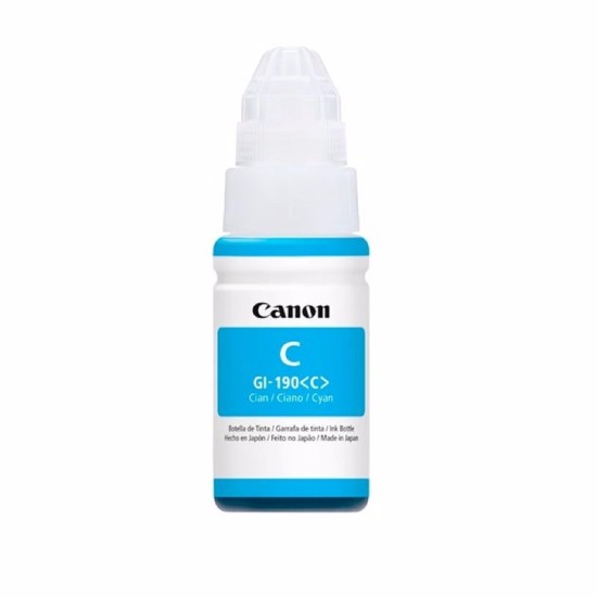 Botella de tinta Canon GI-190 color cyan de 70ml, 0668C001AB