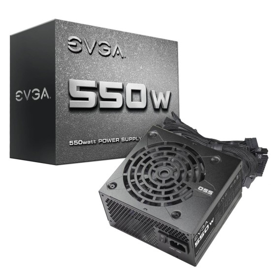 Fuente de poder 550W EVGA 100-N1-0550-L1, 20+4 pin ATX, 120mm