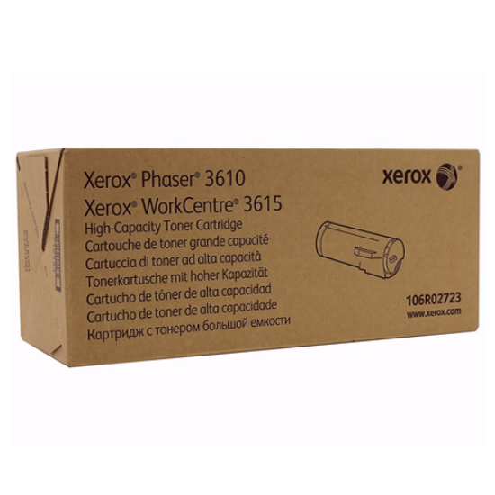Tóner Xerox 106r02723 Negro, 14000 Páginas, Para Phaser 3610 Y Workcentre 3615