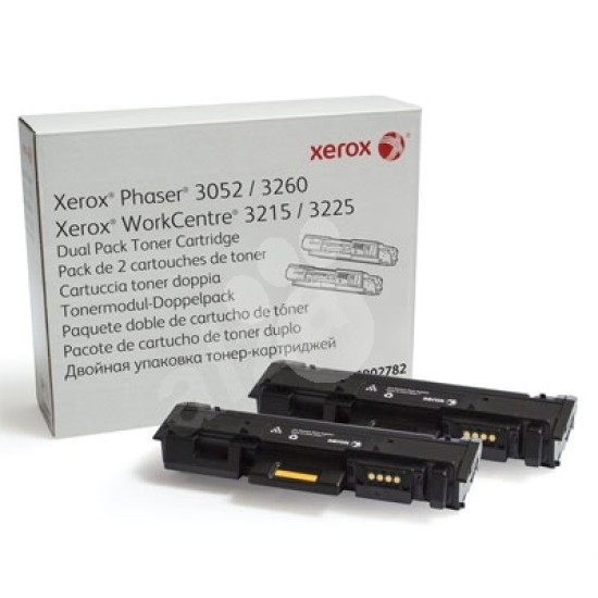 Tóner Xerox 106R02782 Dualpack Negro WC3215/3225