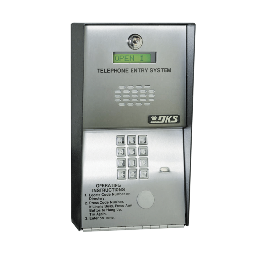 Audioportero telefónico / 600 números telefónicos / Control para 2 puertas / Gabinete para sobreponer/ Marcación a 16 digitos / Linea análoga o digital, 1802-082