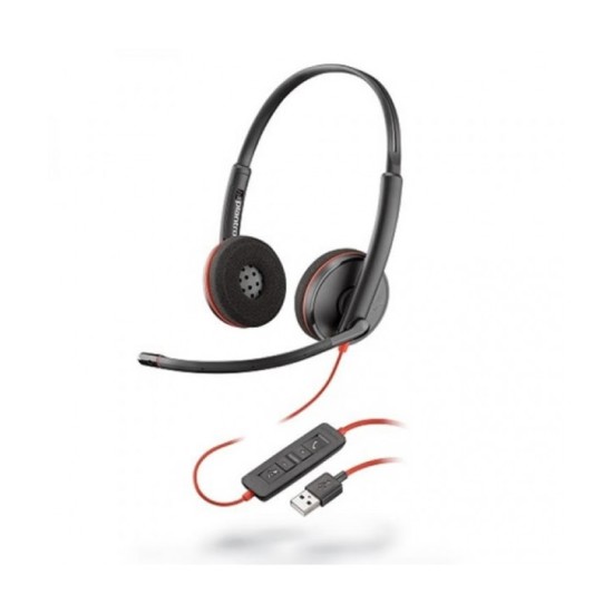 Diadema audífono con micrófono Plantronics Blackwire C3220 USB-A, binaural USB, 209745-101
