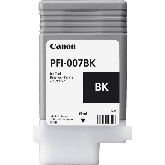 Tanque de tinta Canon negro PFI-007BK 90 ml, 2143C001AA