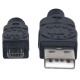 Cable USB Manhattan V2 A-Micro B PVC 1 Metro Negro 307161