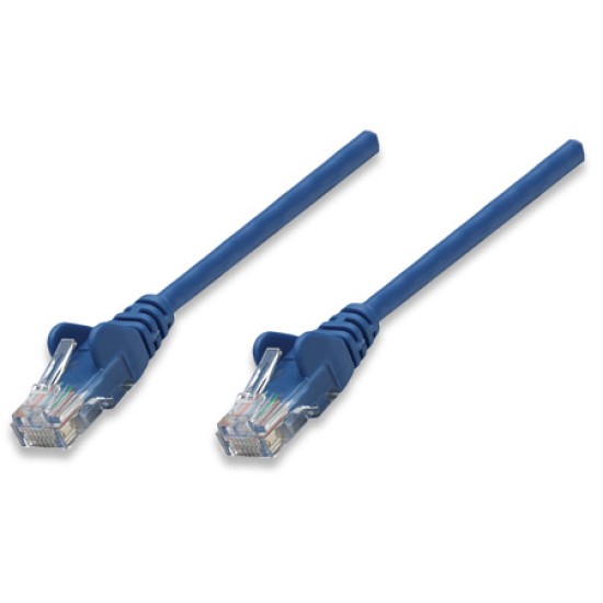 Cable red UTP Cat.5E 0.45 metros RJ45 Intellinet 318129 azul