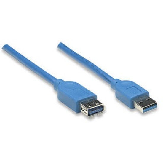 Cable Extension USB 3.0, 2 Metros Manhattan 322379 Azul