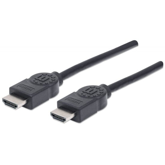 Cable HDMI 1.4 M-M Manhattan 323239 Alta Velocidad con Canal Ethernet 5 Metros Negro