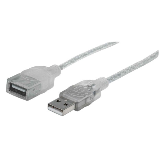 Cable extensión USB 2.0 de 1.8metros Manhattan 336314