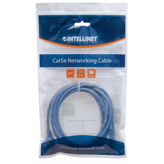 Cable de Red UTP CAT6 de 5 Metros Azul Intellinet 343305