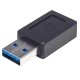 Adaptador USB-A a USB-C Manhattan 354714 Negro/ 10GBPS