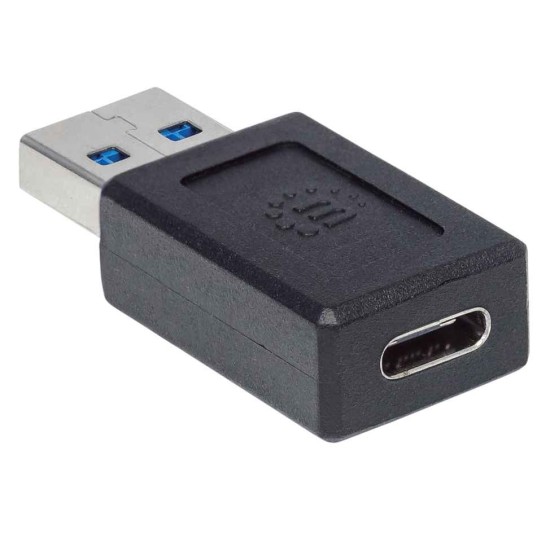 Adaptador USB-A a USB-C Manhattan 354714 Negro/ 10GBPS