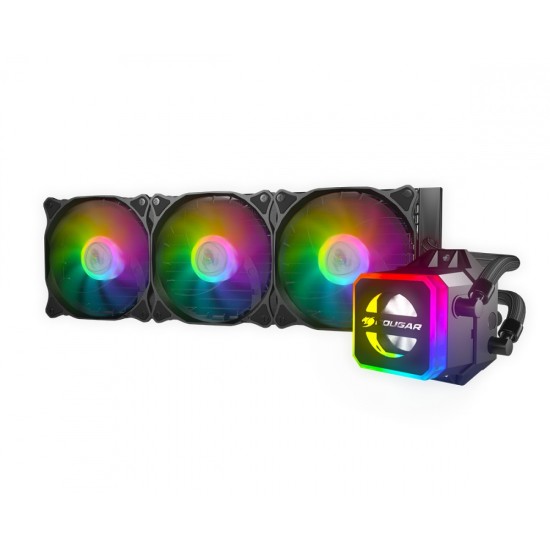 Sistema Enfriamiento Liquido Para CPU Cougar Helor 360, RGB, Multisocket, 12V, 1800RPM, 35CCL36.0001
