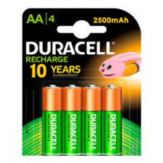 Bateria Recargable Duracell "AA" 4 Piezas DX1500, 41333031156