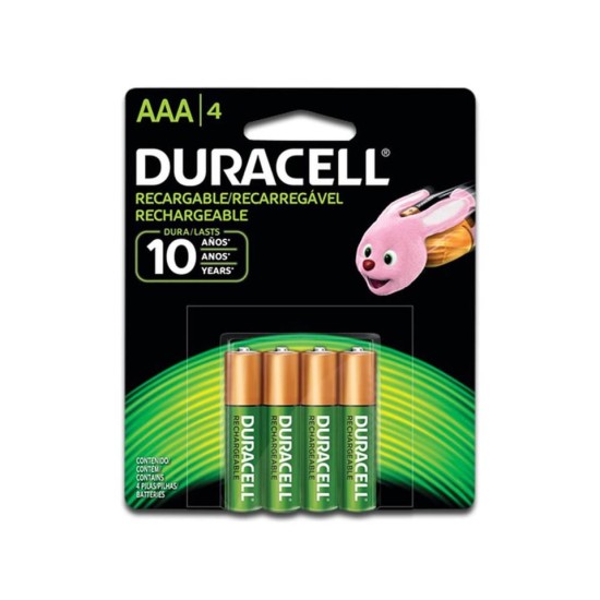 Bateria Recargable Duracell "AAA" 4 Piezas, 41333031187