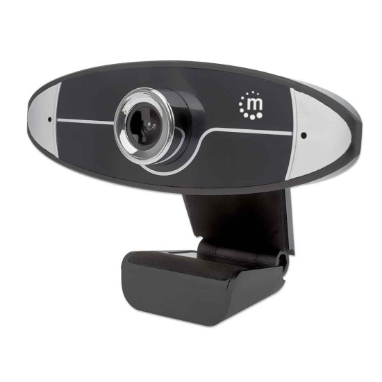 Webcam Manhattan 1MP Alta Definicion HD/ 30 FPS/ USB/ Micfofono Integrado/ Negro, 462013
