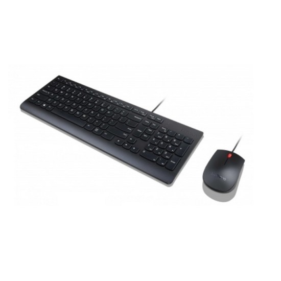 Kit Teclado y Mouse Lenovo Essential USB Español Color Negro, 4X30L79907