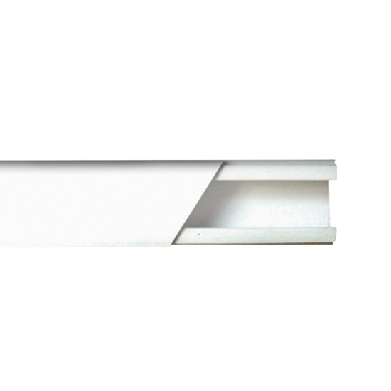 Canaleta color blanco THORSMAN de PVC auto extinguible de una vía, 20x17mm tramo 6 pies, con cinta adhesiva (5201-21252), TMK-1720-CC