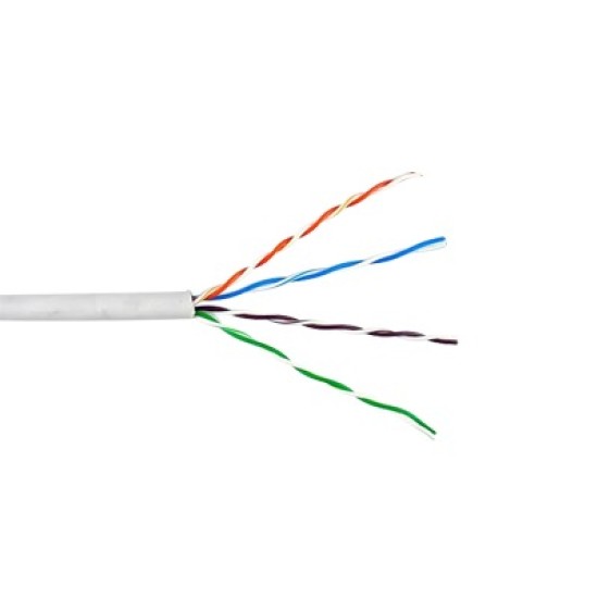 Bobina de cable UTP Cat6 Riser Honeywell, UL / CMR / probado a 350Mhz / para aplicaciones de CCTV / redes de datos / IP megapíxel / control RS485, 305mts blanco, 6360-1101 / 1000