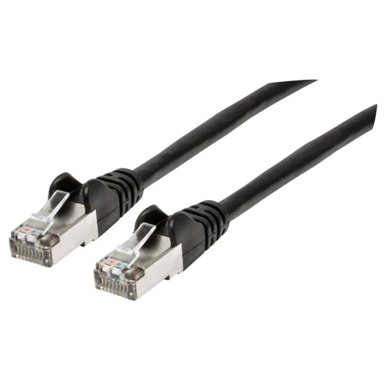 Cable de Red Patch CAT6A RJ45 Intellinet 741538 2.1M SFTP Blindado Negro
