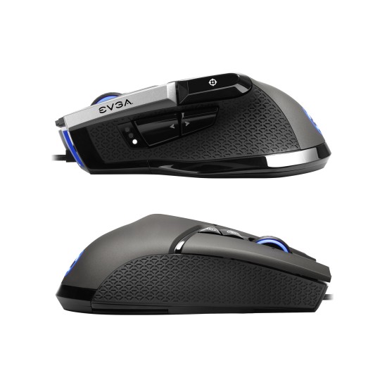 Mouse EVGA X17 Gaming Alambrico/ Ergonomico/ USB/ 10 Botones/ 1600DPI/ Color Gris, 903-W1-17GR-KR