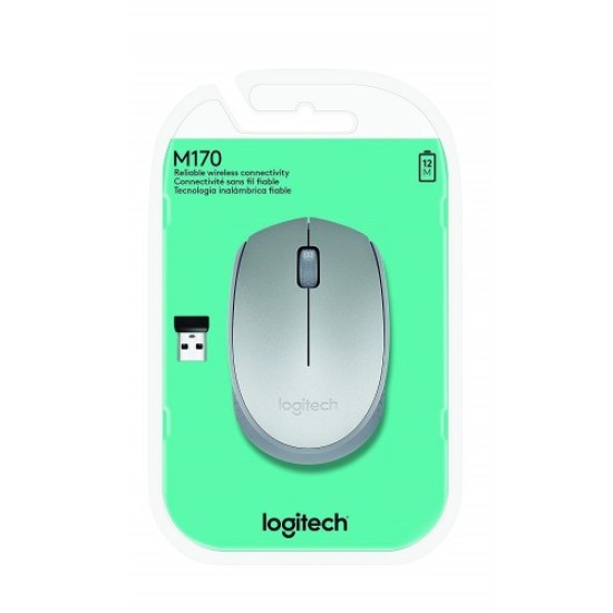 Mouse inalámbrico Logitech M170 plata 910-005334 mini recept