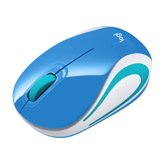 Mini mouse inalámbrico Logitech M187 color azul 910-005360