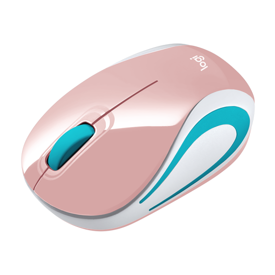 Mini mouse inalámbrico Logitech M187 color rosa 910-005364