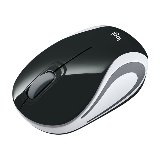 Mini mouse inalámbrico Logitech M187 negro/blanco 910-005459