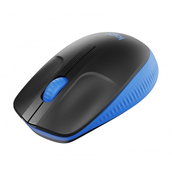 Mouse Inalámbrico Logitech M190, Azul/ Negro, Ambidiestro, 1000DPI, 3 Botones, 910-005903