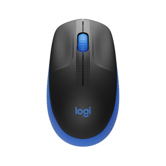 Mouse Inalámbrico Logitech M190, Azul/ Negro, Ambidiestro, 1000DPI, 3 Botones, 910-005903