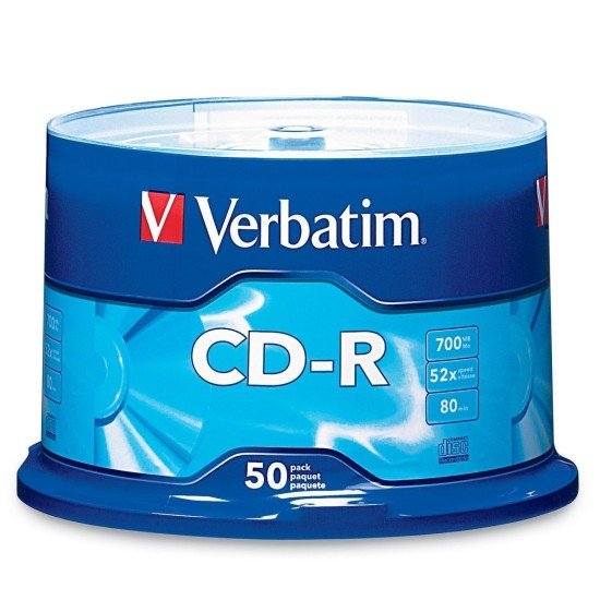 50 piezas CD-R Verbatim 700MB/ 52X/ 80min 94691