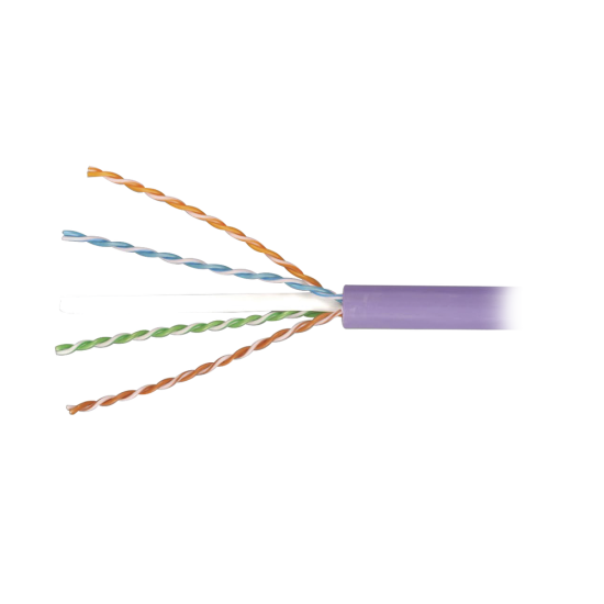Bobina de Cable Siemon Blindado F/UTP de 4 Pares, ZMAX, Cat6A, Soporte de Aplicaciones 10GBase-T, LS0H (Libre de Gases Toxicos), Color Violeta, 305m, 9A6L4-A5