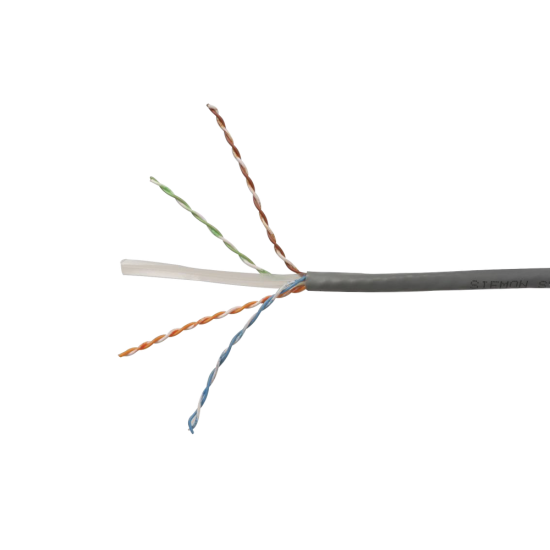 Bobina de cable UTP de 4 pares, Cat6, PVC (cm), gris, 24AWG, 305 metros, 9C6M4-E2-RXA