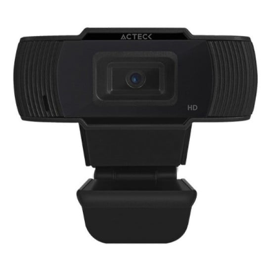 Webcam Acteck AC-931250 HD, con micrófono/reconocimiento de voz hasta 5m / color negro 